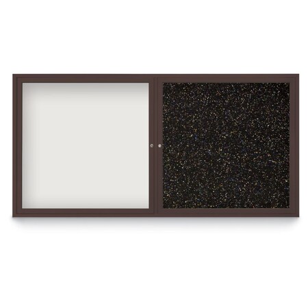 United Visual Products Corkboard, Buff/Bronze, 96"x48" UV435HPLUS-BRONZE-BUFF